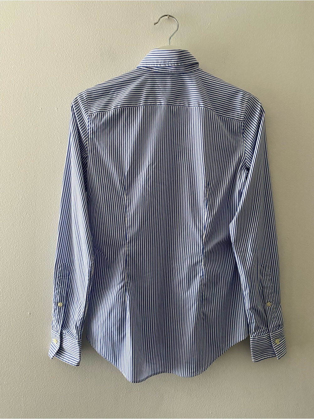 Polo Ralph Lauren Women's Slim Fit Shirt Blue White Stripe Nylon stretch medium - Picture 4 of 15